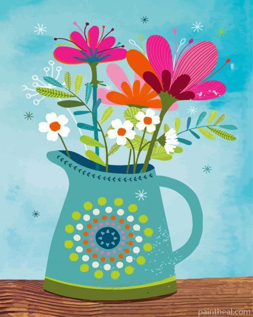 Aesthetic Flower Painting By Numbers Kits