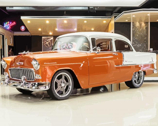 1955 Chevrolet Brown Car Painting By Numbers Kits