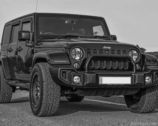 Black Jeep SUV Painting By Numbers Kits