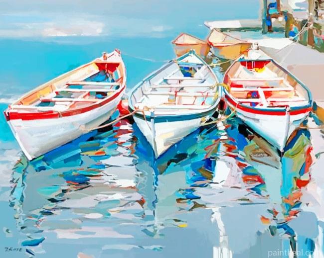 Vintage Boats NEW Painting By Numbers Kits