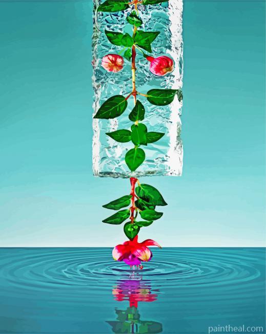 Frozen Flower Painting By Numbers Kits