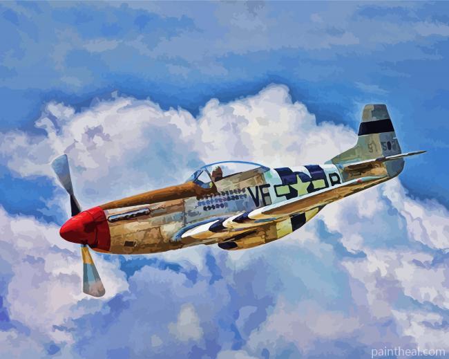 The P52 Mustang Plane Painting By Numbers Kits