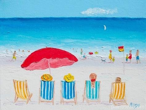 Vacation On Beach Seascape Painting By Numbers Kits