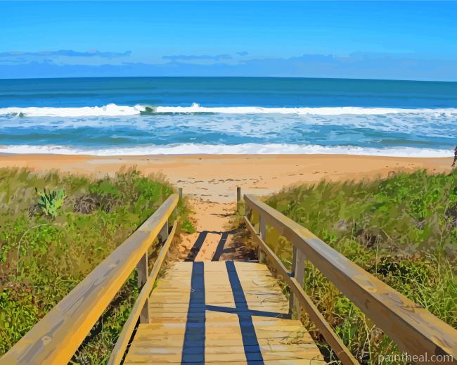 Path To The Sea Beach Painting By Numbers Kits