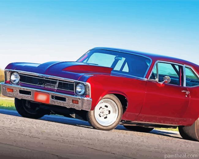 Aesthetic Chevy Nova Painting By Numbers Kits