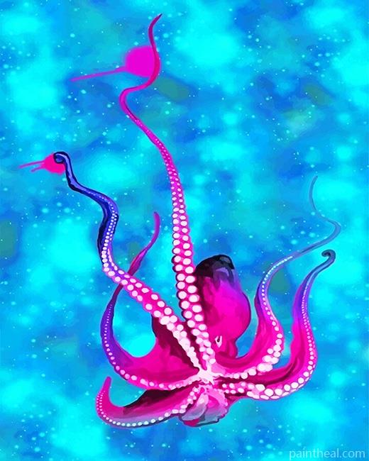 Pink Octopus NEW Painting By Numbers Kits