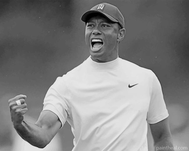 Monochrome Tiger Woods Painting By Numbers Kits