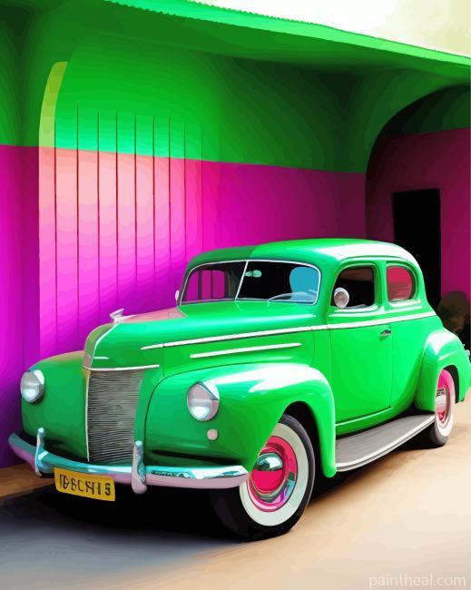 Green Studebaker Painting By Numbers Kits