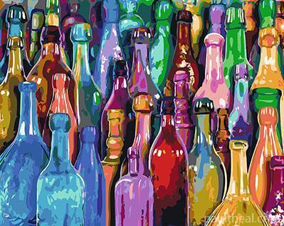 Colorful Bottles Painting By Numbers Kits