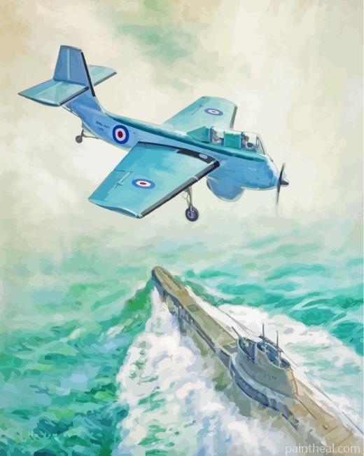 Royal Navy Plane Art Painting By Numbers Kits