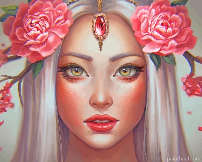 Fantasy Rose Girl Painting By Numbers Kits