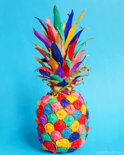 Colored Pineapples Painting By Numbers Kits