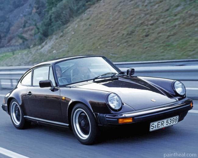 Black Porsche Painting By Numbers Kits