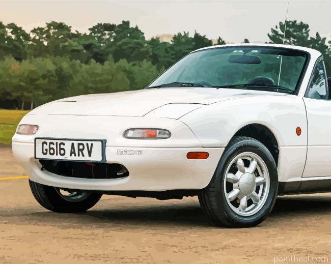 White Mx5 Mk1 Painting By Numbers Kits