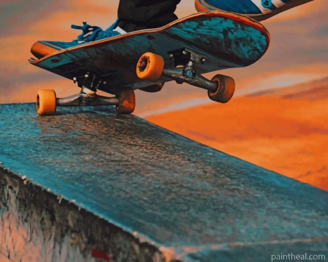 Skate Kickflip Painting By Numbers Kits