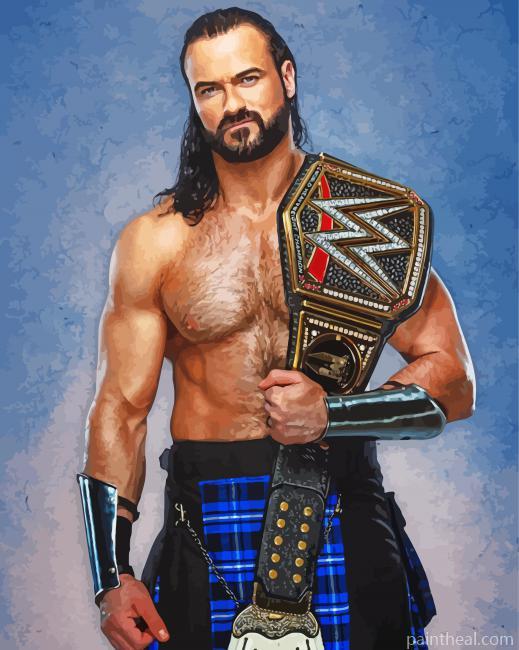 WWE Champion Drew McIntyre Painting By Numbers Kits
