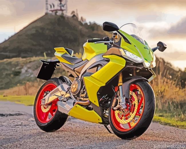 Yellow Aprilia RS 660 Painting By Numbers Kits