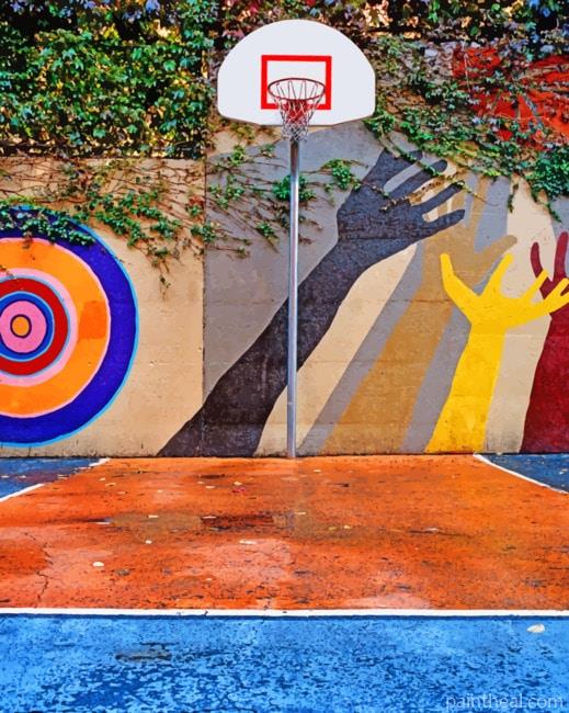 Basketball Court Painting By Numbers Kits