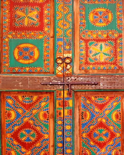 Aesthetic Beautiful Door Painting By Numbers Kits