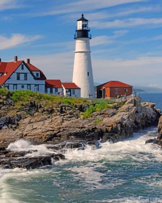 Portland Head Lighthouse Painting By Numbers Kits
