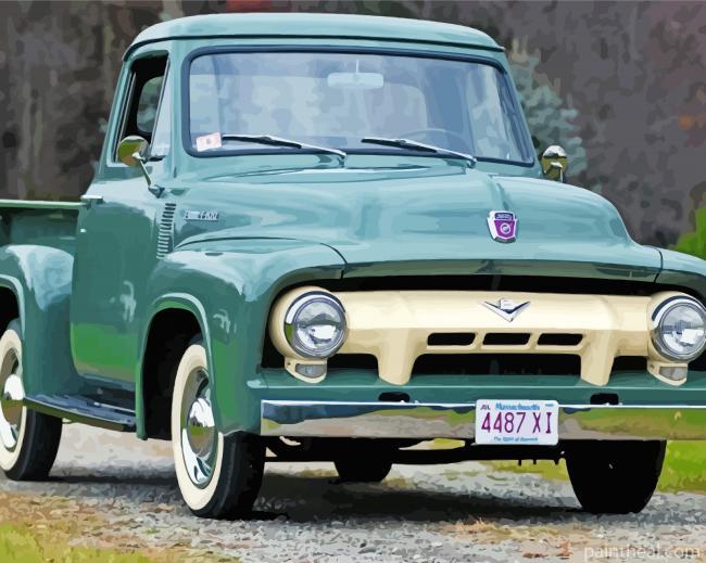 53 Ford Truck Car Painting By Numbers Kits