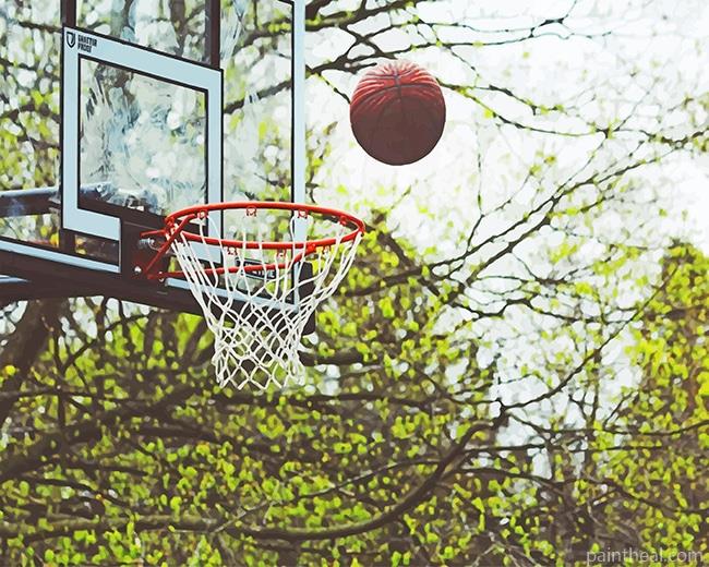 Basketball Into The Hoop Painting By Numbers Kits