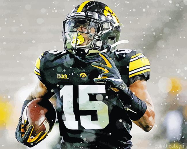 Tyler Goodson Iowa Hawkeyes Football Painting By Numbers Kits