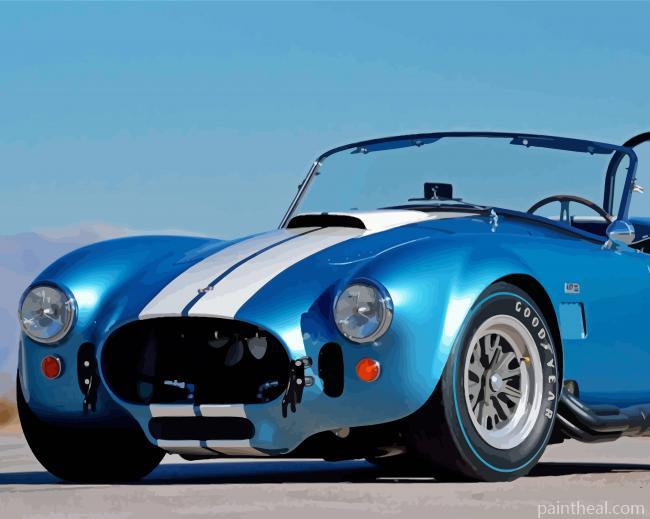 Blue Ford Shelby Cobra Painting By Numbers Kits