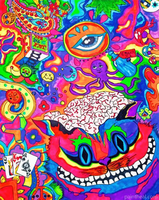 Psychedelic Art Painting By Numbers Kits