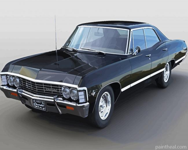 Black Chevy Painting By Numbers Kits