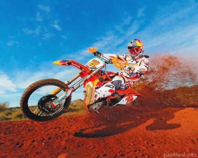 Dirt Bike Painting By Numbers Kits