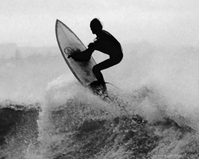 Black And White Surfer Painting By Numbers Kits