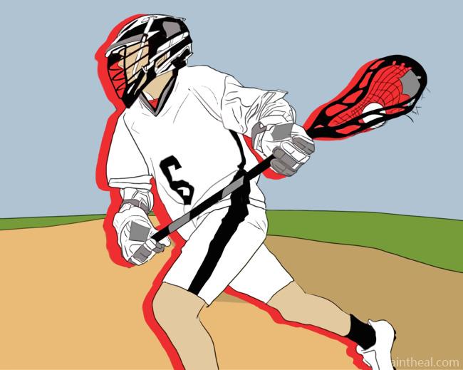 Lacrosse Player Illusutration Painting By Numbers Kits