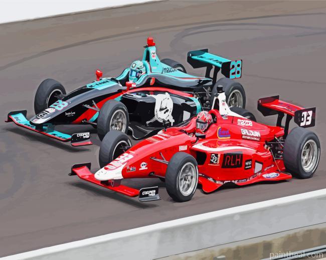 Racing Cars Indy Painting By Numbers Kits