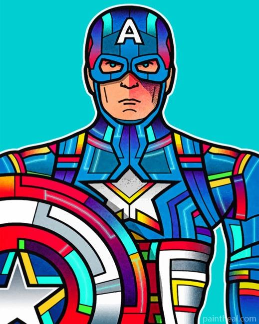 Captain America Painting By Numbers Kits