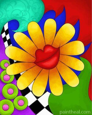 Lips Flower Painting By Numbers Kits
