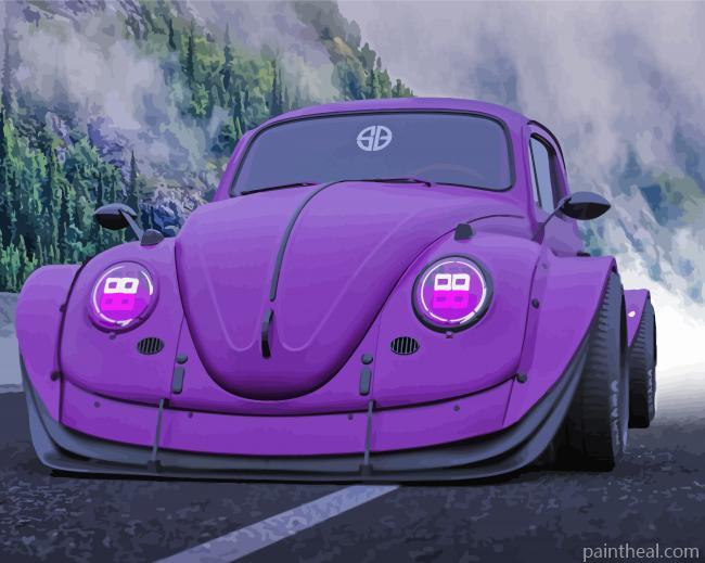 Fantasy Purple Volkswagen Painting By Numbers Kits