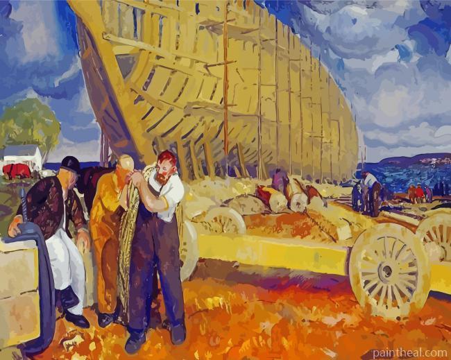 Builders Of Ships By George Bellows Painting By Numbers Kits