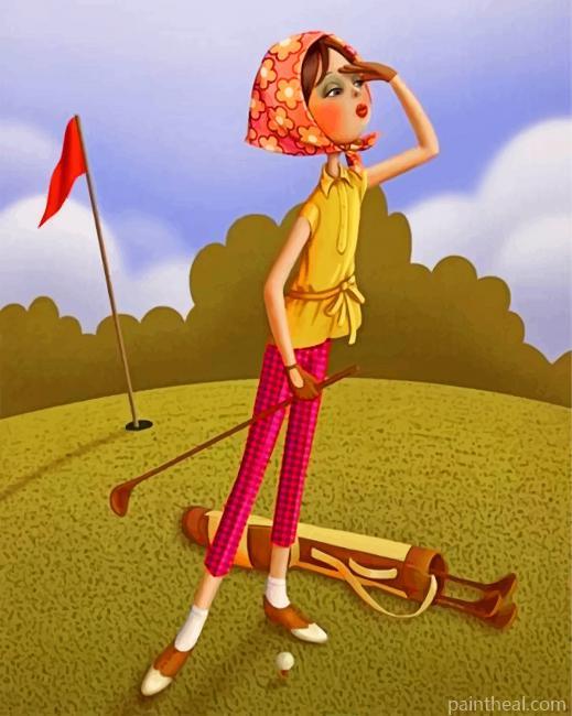Classy Golfer Painting By Numbers Kits