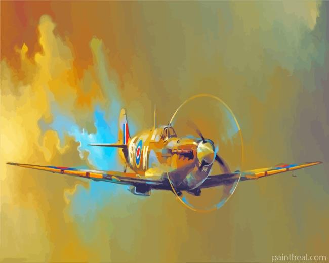 Military Spitfire Painting By Numbers Kits