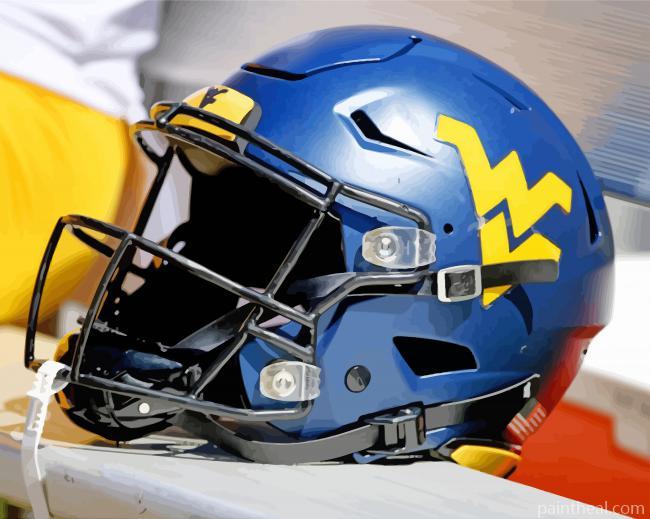 Wvu Football Helmet Painting By Numbers Kits
