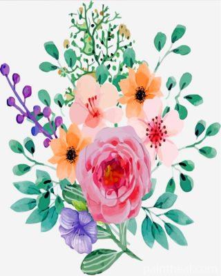 Blooming Flowers Painting By Numbers Kits