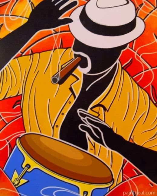Musician African Man NEW Painting By Numbers Kits
