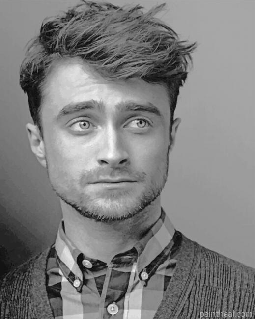 Daniel Radcliffe Black And White Painting By Numbers Kits