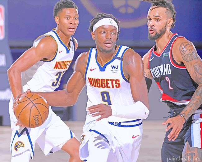 Denver Nuggets Playing Painting By Numbers Kits