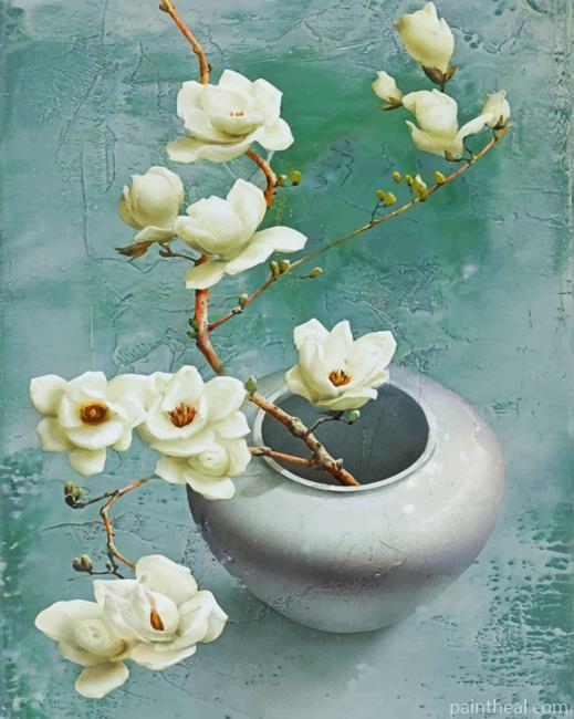 Magnolia Flowers Painting By Numbers Kits