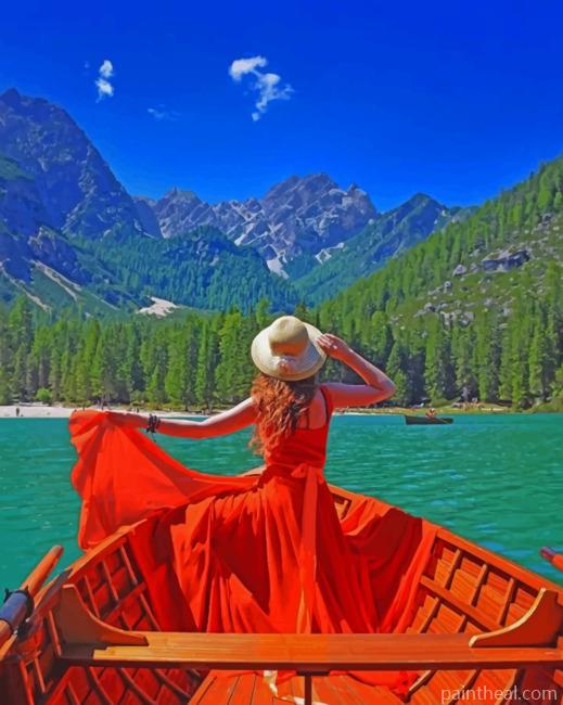 Woman In Fanes Sennes Braies Painting By Numbers Kits