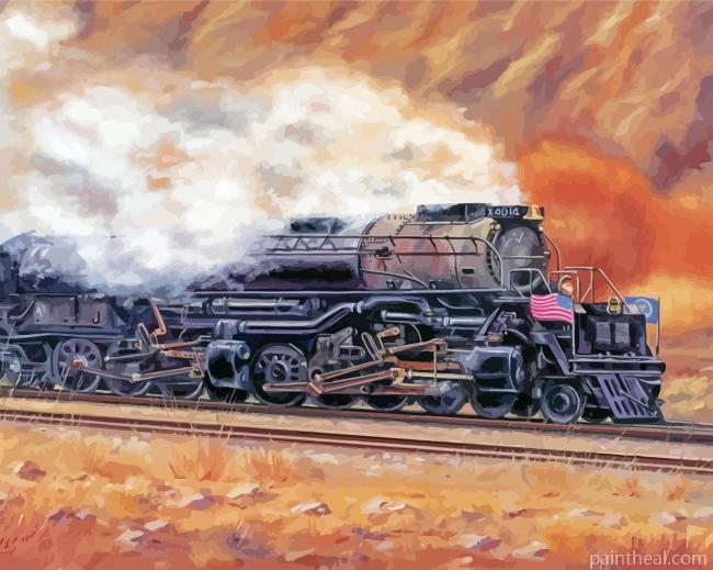 Big Boy 4014 Train Painting By Numbers Kits