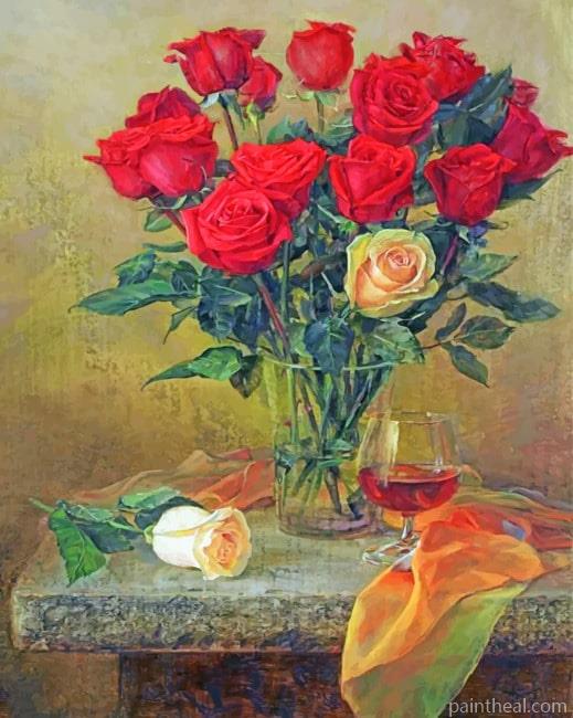 Roses Still Life Painting By Numbers Kits