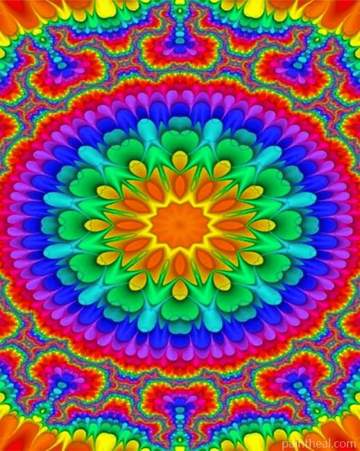 Rainbow Colors Folk Art Painting By Numbers Kits